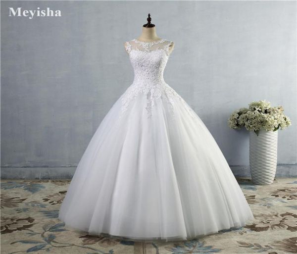 

zj9036 2021 puffy sweetheart wedding dress tulle ball gown bride dresses size 226w8282667, White