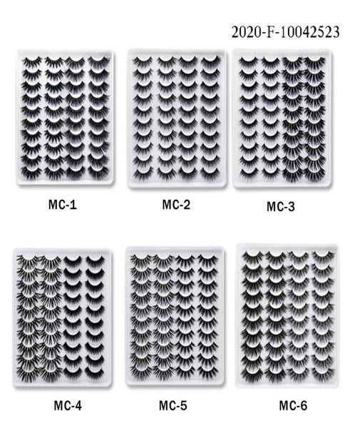 

handmade 20pairs mink eyelashes 6d thick makeup full strip eye lashes extension false minks lash 20 styles for choice7441485