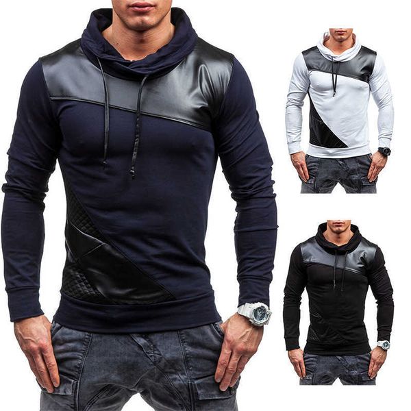 

men's new hooded sweater w6231, Black
