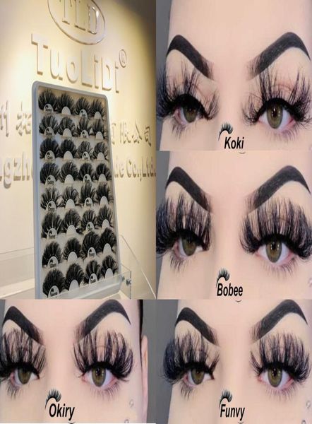 

whole fluffy lash long messy wispy eyelashes makeup false lashes handmade real 3d mink cils make up tools3441121