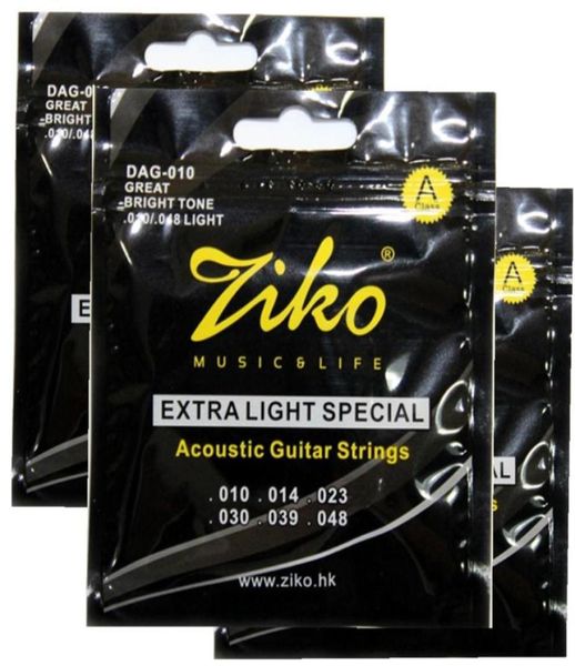 

ziko 010048 acoustic guitar strings dag010 guitar parts musical instruments guitar accessories 3sets6047255