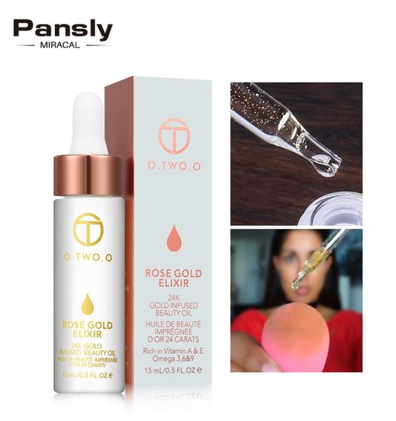 

pansly professional base makeup primer liquid 24k rose gold elixir antiaging moisturizer face lips care essential oil makeup5689026