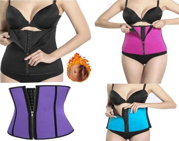 

waist support buckle zipper corset tummy control flat belly trainer belt body shaping women shapewear stomach slimming belts strap1460564, Black;gray