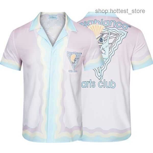 

casablanca shirt men designer shirts casa blanca fit casual popular polo men's clothing uality dress us size -3xl 169, White;black
