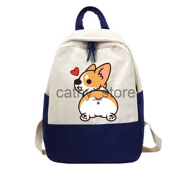 

backpacks corgi printed backpack women cute dog backpack doge shoulder bag schoolbag for teenage girl children backpacks travel bagx0630