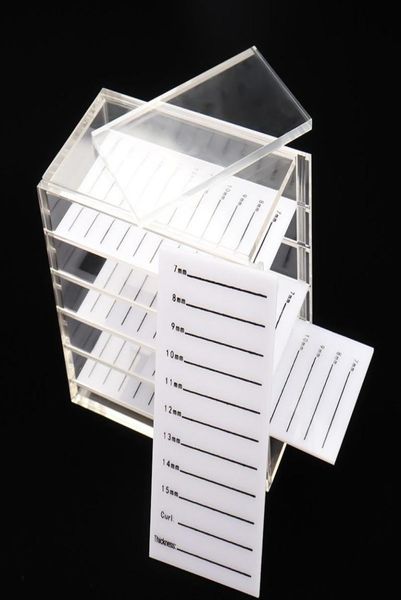 

false eyelashes eyelash extension storage box 5 layers acrylic lash holder pallet individual volume display stand tool3283711