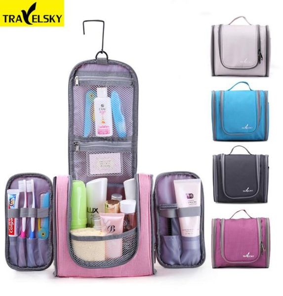 

travelsky family travel organizer bag hanging toilet makeup bag women waterproof washing toiletry handbags men cosmetic bags3999800