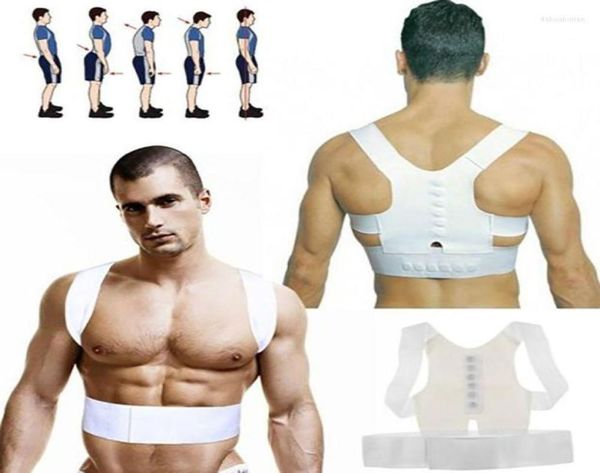 

back support corrector straight brace belt magnetic posture corrective therapy corset lumbar male female9496582, Black;blue