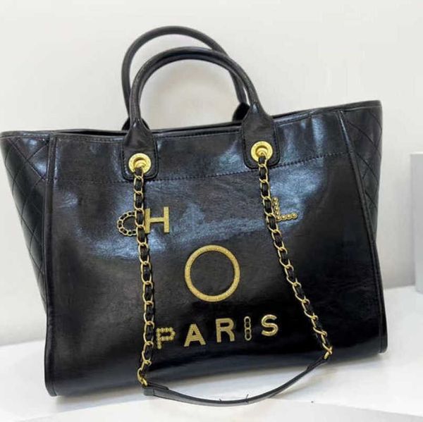 

women's luxury fashion hand bags beach bag brand ch metal badge classic totes handbags small mini pearl handbag female capacity large l