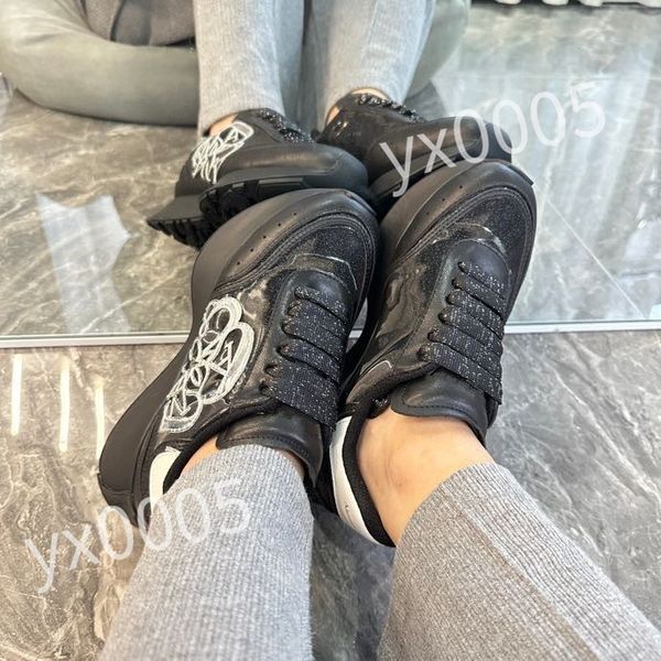 

luxury designer brand men womens platform casual shoe women sneakers super flex rubber sole trainers size 35-46 xsd230403, Black