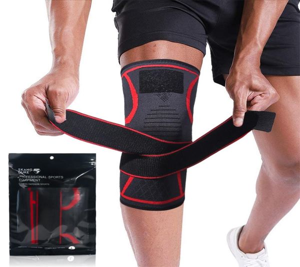 

knee brace compression knee sleeve with strap for support pain relief for meniscus tear arthritis running basketball2102935, Black;gray