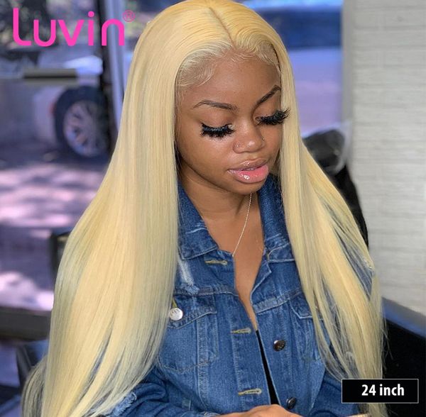 

28 30 inch straight 613 blonde lace front human hair wigs remy transparent glueless frontal closure wig pre plucked baby hair1754549, Black;brown