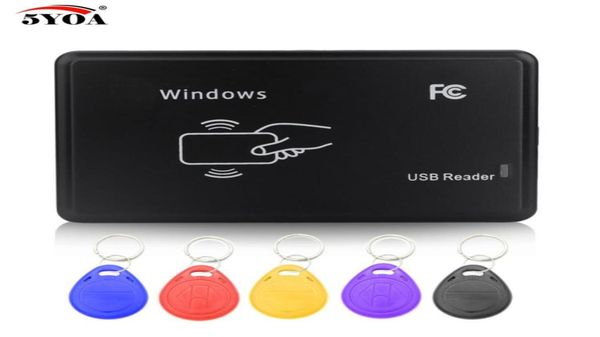 

rfid copier 125khz em4100 cloner writer duplicator programmer reader 5 pcs em4305 t5577 rewritable id keyfobs tags card8739375
