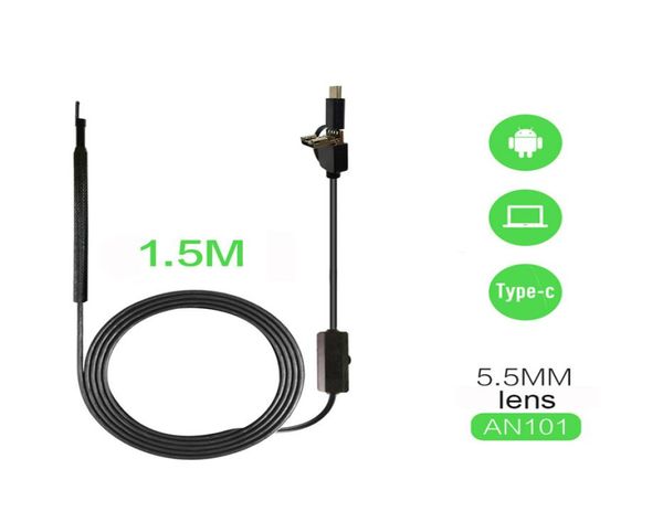

3 in 1 55mm tool cleaning visual ear spoon inspection hard android mini nasal dental borescope otoscope usb endoscope camera3418733