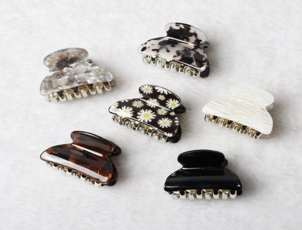 

3pack hair clip daisy acrylic plastic small hair claw for women girls fashion gold crab for tins accessories4942127