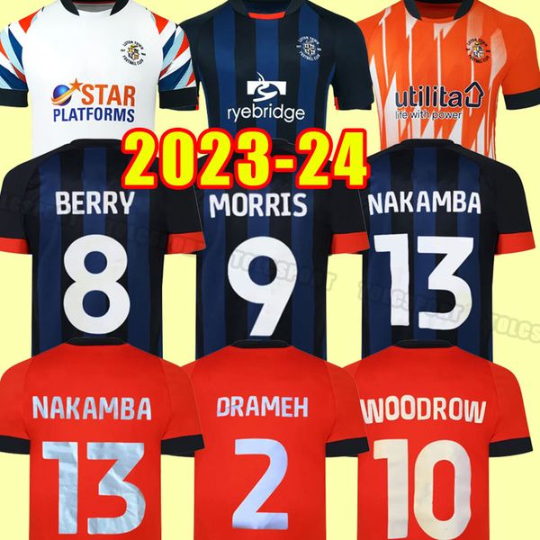 

2023 2024 luton soccer jerseys adebayo woodrow morris lockyer bell bradley an doughty berry town 23 24 football shirts, Black;yellow