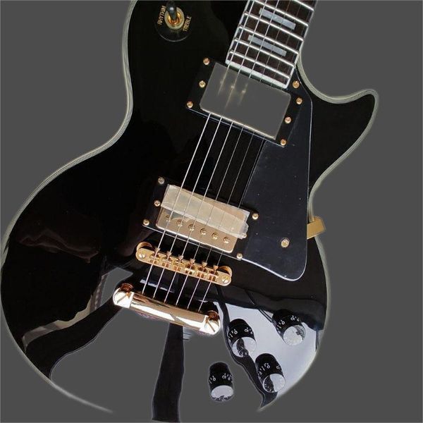 

lp rock electric guitar, super bright, black, beautiful, factory direct, new