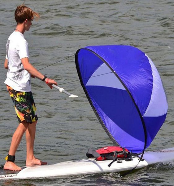 

108108cm foldable kayak wind sail boat wind sail paddle board sailing canoe rowing boats clear window8213154