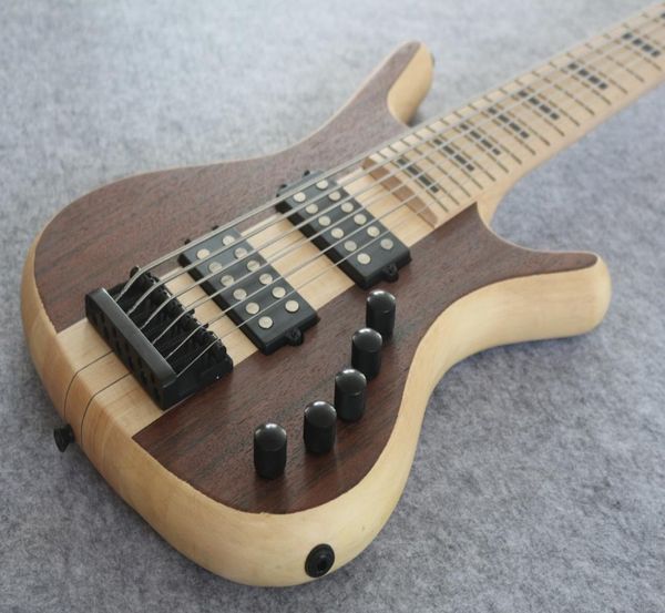 

custom made 6 string neck thru body bass and maple fingerboard 24 fretsblack hardware and active pickups china electric guitar ba9808423