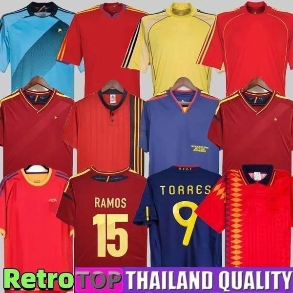 

retro spain 2010 spain jersey 1996 1994 raul xavi hierro luis ensrique alonso caminero iniesta puyol pique david villa torres 2008 2012 2002, Black;yellow