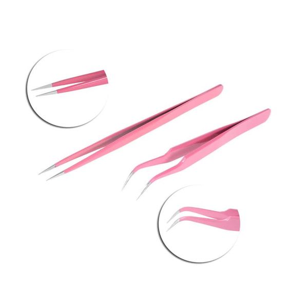 

nail straight curved tweezer nippers eyelash finger nail cutter stainless steel scissor eyebrow tweezers manicure tools 2pcsset9397638