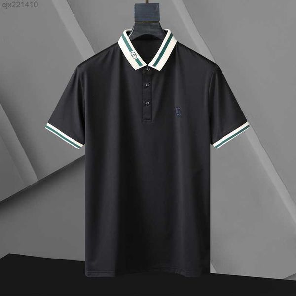 

stylist polo shirts embroidery craft luxury italy clothes sleeve fashion summer shirt many colors are available size m-3xl lruv, White;black