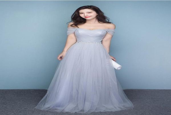 

silver grey bridesmaid dresses off shoulder floor length wedding party dresses shining sash bridesmaid dress plus size custom made8178645, White;pink
