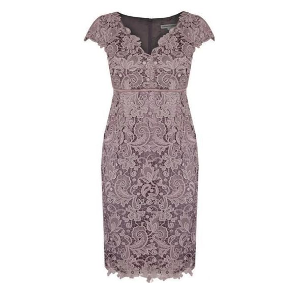 

full lace mother of the bride dresses summer short plus size wedding guest dress sheath knee length mothers outfits casual wear3912449, Black;red