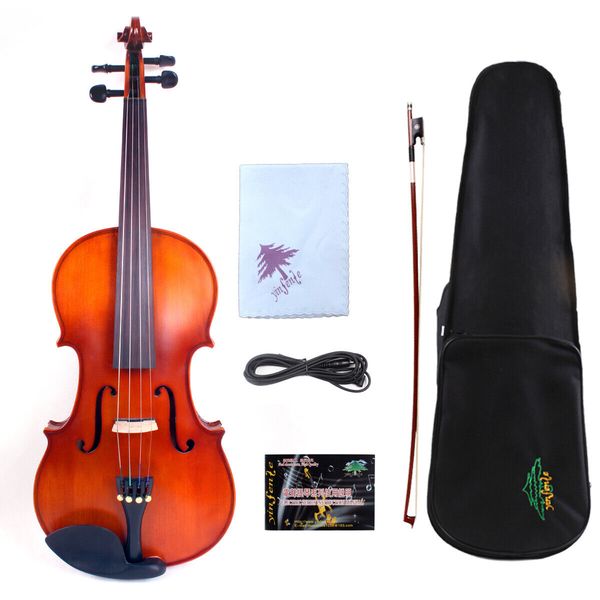 

advanced electric acoustic violin 4/4 maple spruce handmade nice sound #ev1