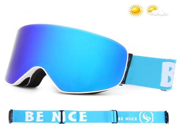 

ski goggles big frame uv400 double layer ski goggles polarized lens skiing antifog snowboard goggles men women ski glasses eyewear6928706