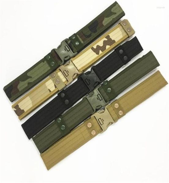 

waist support 2 inch military tactical belt durable canvas material hunting outdoor utility adjustable waistband1722668, Black;gray