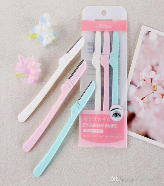 

3pcs eyebrow trimmer face razor eyebrow portable blades shaver knife hair remover set makeup eyebrow profiler tools for women 0014995381