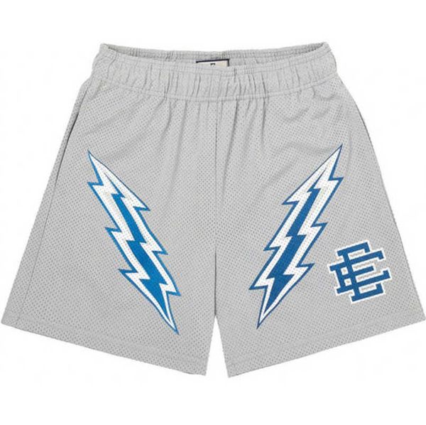 

luxury men's fashion ee shorts basic eric emanuel new york city skyline men women jog casual loose fitness sports beach pants classics, White;black
