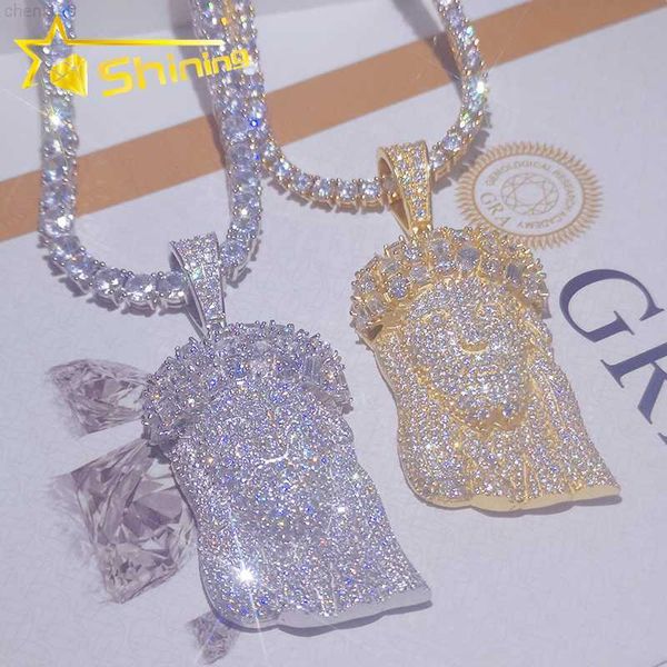 

pass diamond tester moissanite jesus pendant jewelry s925 hiphop iced out moissanite pendant, Silver