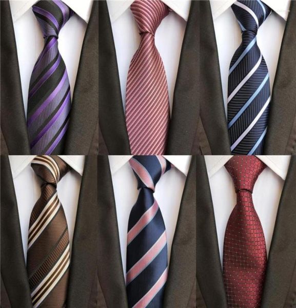 

bow ties polyester jacquard 8cm striped business casual decorative tie 2022 original design dress accessories5007780, Black;gray
