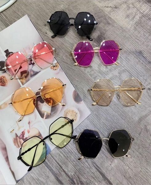 

sunglasses girls designer sunglasses hexagon fashion boy glasses infant sun glasses child shades kids accessories 7 colors optiona8211328, Blue