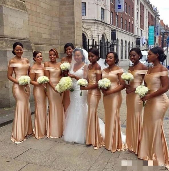 

bridesmaid dresses off shoulder mermaid formal party gowns back zipper sweep train custom made long trumpet bridesmaids formal gow8606086, White;pink