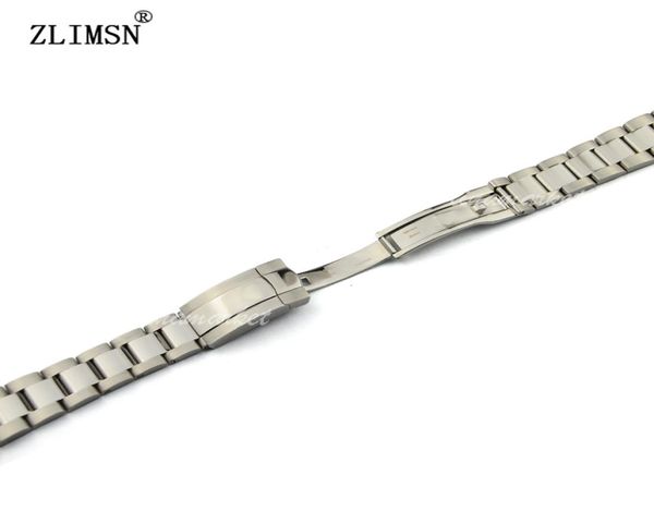 

20mm stainless steel band silver watchbands watch men pure solid plated watch bands bracelets curved rol4049741661, Black;brown