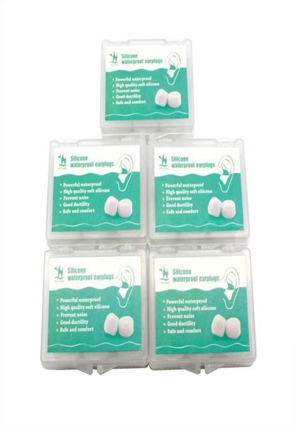 

5box30pcslot ear plugs noise reduction antinoise earplugs silicone soft waterproof swimming travel sleep learn soundproof quiet2808156