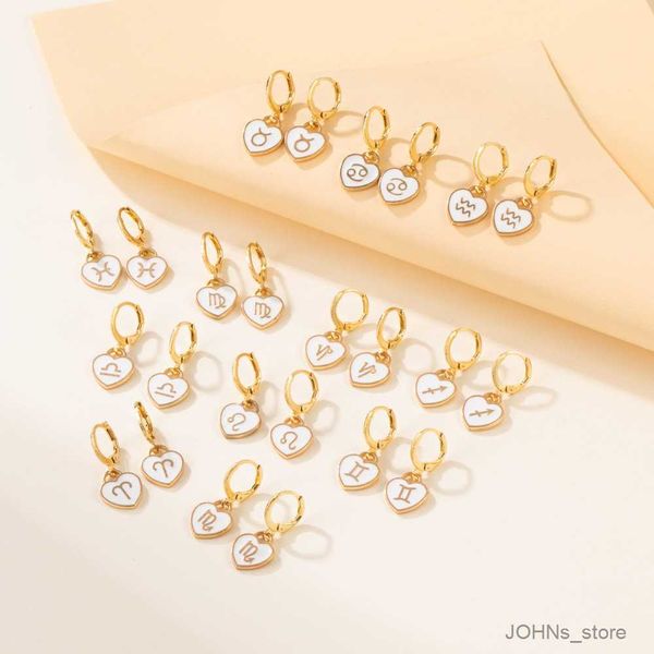 

stud lady new twelve constellation earrings for women same paragraph women's birthday present jewelry direct sale gifs r230630, Golden;silver