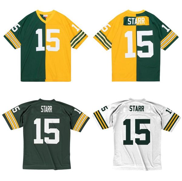 

stitched football jersey 15 legacy bart 1969 green mitchell & ness retro rugby jerseys men women youth s-6xl, Black;red