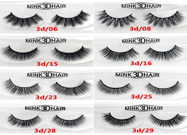 

epacket new arrival 3d mink eyelashes full soft natural long false eyelash handmade eyelashes9426493