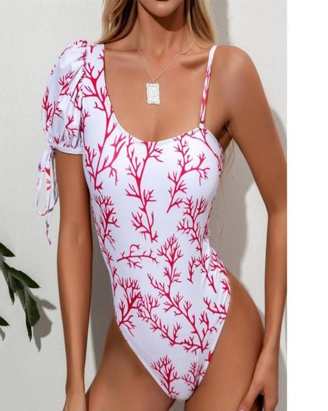 

women onepiece swimsuit print backless bandage bikini beach swimwear maillot de bain une piece femme f4197721