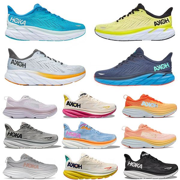 

fashion brand hoka one one clifton 9 running shoes runner hokas sneakers carbon x2 triple black people men designer trainers lifestyle shock
