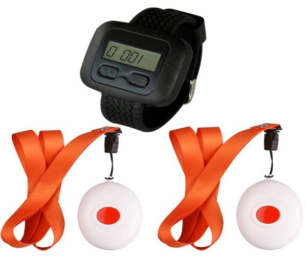 

singcall wireless nursing calling system for old disabled people for hospital 1 watch receiver and 2 bells9789166