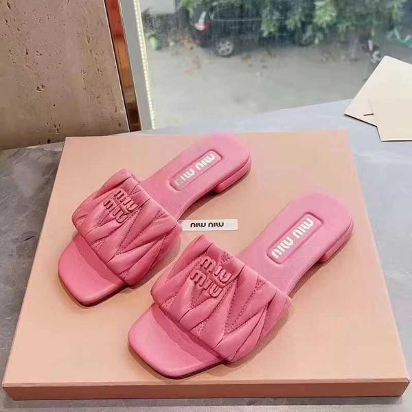 

sandals mius beach shoes slippers women slide designer fairy sandal wearing mesh red on outside same flat bottom square word tall i4vb