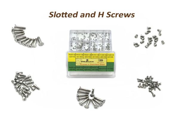 

slotted screws and h screws stainless steel assorted for watch and watch repairs 12 sizes repair tool kit1560241