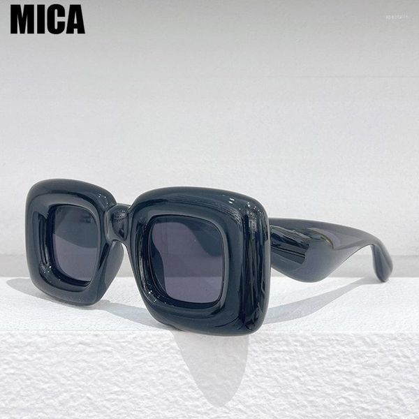 

sunglasses 2023 italy women's designer men square steampunk eyeglasses for female male oversized uv400 glasses, White;black