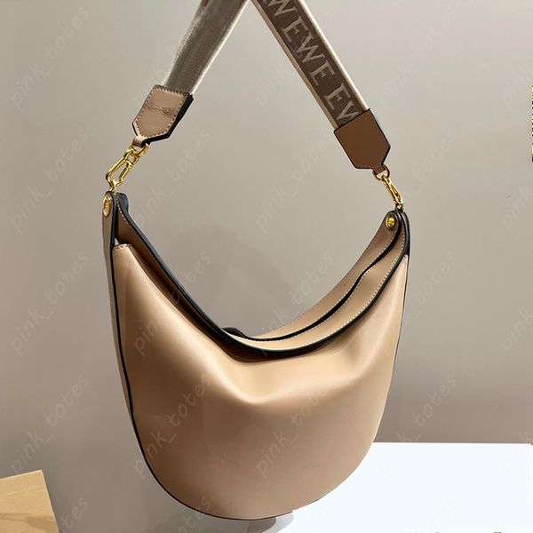 

designer vintage bag womens luna bags fashion half moon totes letters shoulder strap bag luxury handbags cross body leather tote for women