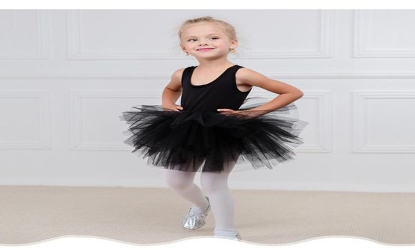

6 colors baby girls leotard dancewear ballet tutu gauze skirt bodysuit kids girls bubble performance cotton summer dance dress 295095606, Red;yellow